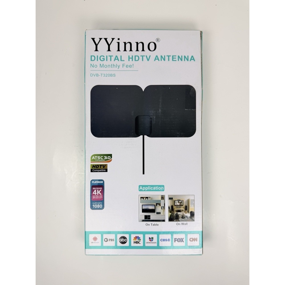 YYinno Digital HDTV Antenna ATSC 3.0 Indoor TV Antenna 4K 1080p DVB-T320BS